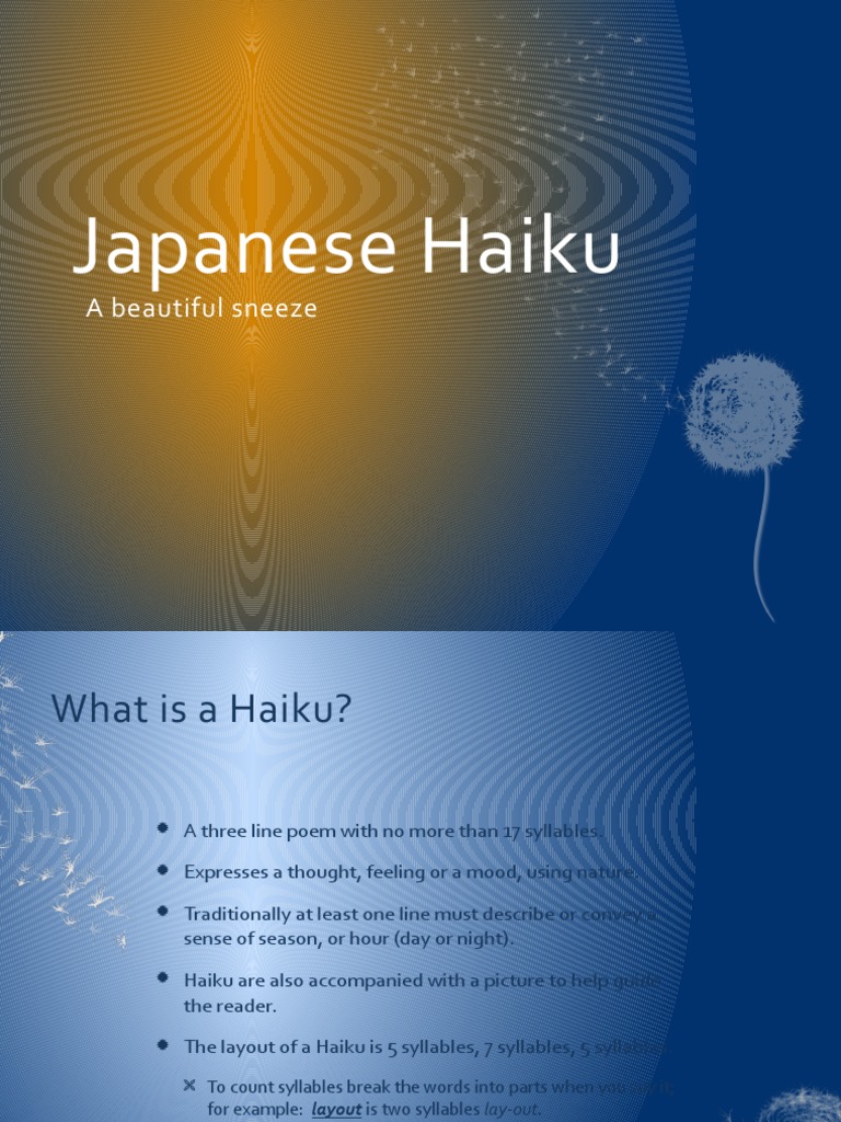 Crafting Haiku: Syllable Guide | PDF | Poetry