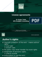 License Agreements: DR Eszter Telek IPR-Insights Consulting