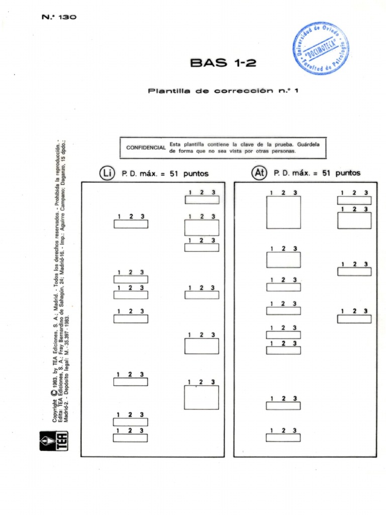 Bas 12 Plantilla de Corrección Nº1