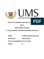 Faculty of Medicine and Health Sciences Year 4 Orthopaedic Posting 1 Case Clerking: Intertrochanteric Fracture