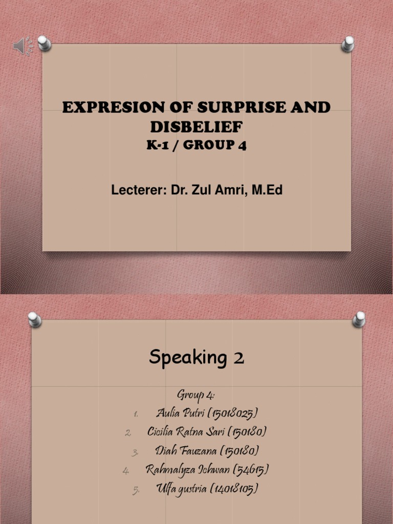 Expressions of Surprise and Disbelief | PDF | Self-Improvement