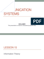 Lesson 15 - Information Theory