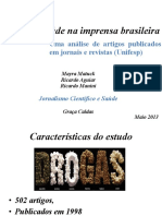 Drogas e Saúde Na Imprensa Brasileira