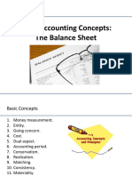 Basic Accounting Concepts: The Balance Sheet