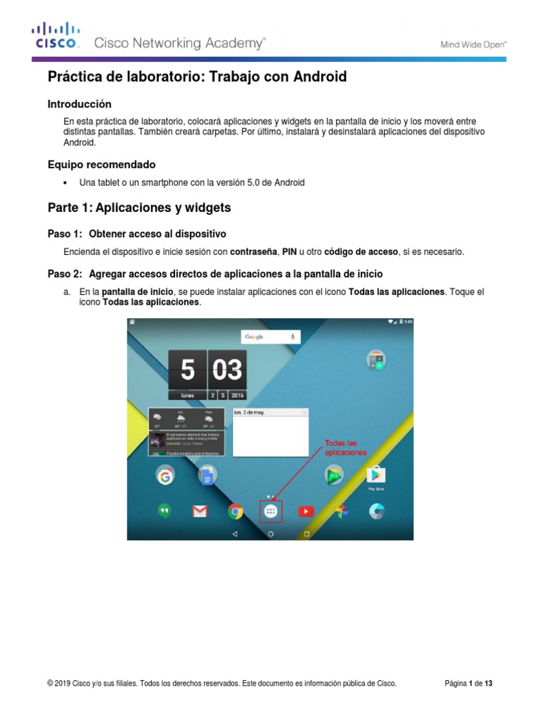Laboratorio: Gestión de Widgets en Android | PDF | Widget (Gui ...