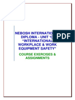 Nebosh International Diploma - Unit C' "International Workplace & Work Equipment Safety"