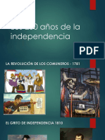 Los 200 Años de La Independencia