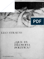 Que Es La Filosofia Politica - Leo Strauss