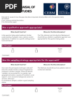 CASP Checklist for Qualitative Research | PDF | Methodology | Focus Group