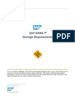SAP HANA-Storage Requirements