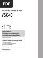 Manual Pioneer VSX 1019AH K | PDF