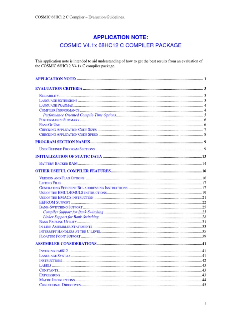 Cosmic PDF | PDF | C (Programming Language) | Assembly Language