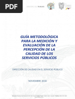 Guía Metodológica para La Evaluación y Medición de La Percepción de La Calidad de Los Servicios Públicos
