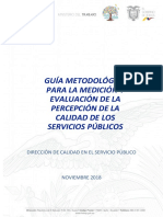 Guía Metodológica para La Evaluación y Medición de La Percepción de La Calidad de Los Servicios Públicos