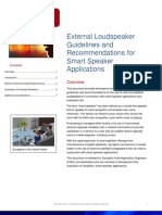 External Loudspeaker Guidelines and Recommendations For Smart Speaker Applications