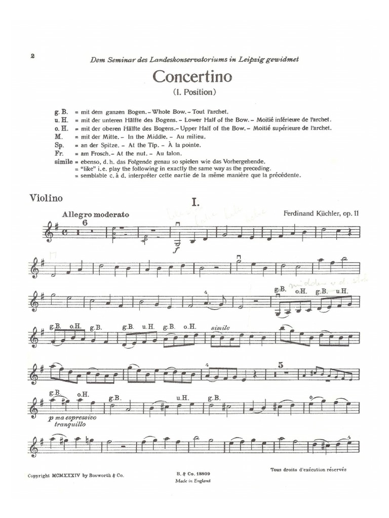 Küchler Violin ConcertinoViolinpart PDF PDF