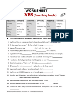 Worksheet-Adjective Describing People 2