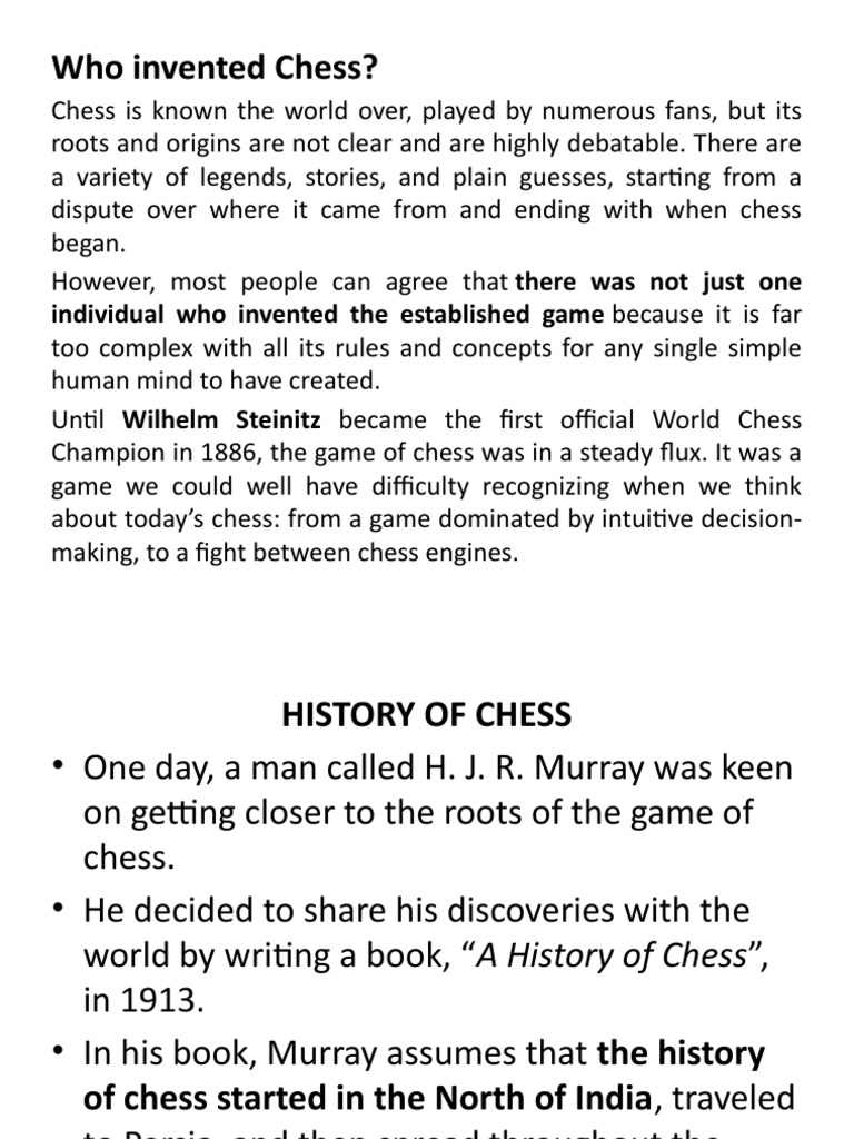 Who Invented Chess?: Individual Who Invented The Established Game ...