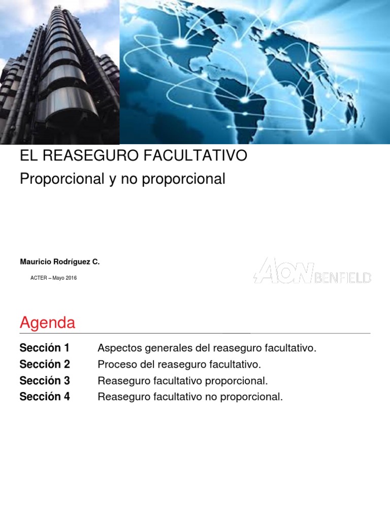 Reaseguro Facultativo: Proporcional y No Proporcional | PDF | Reaseguro ...