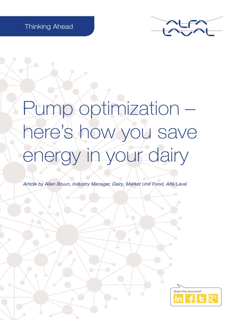 Energy Savings through Pump Optimization | PDF | Pump | World Energy ...