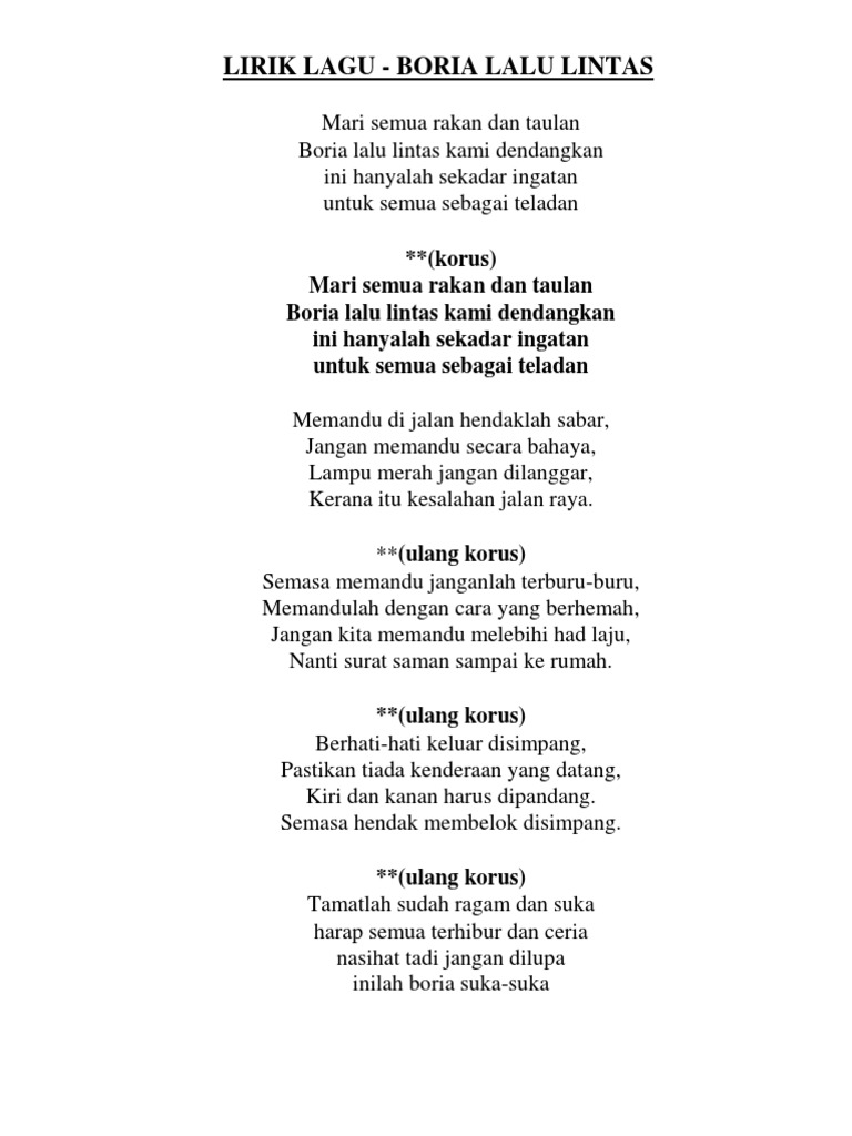 Lirik Lagu Ceria Raya