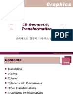 3D Geometric Transformation: Graphics Lab at Korea University