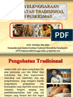 Penyelenggaraan Kesehatan Tradisional Di Pusk