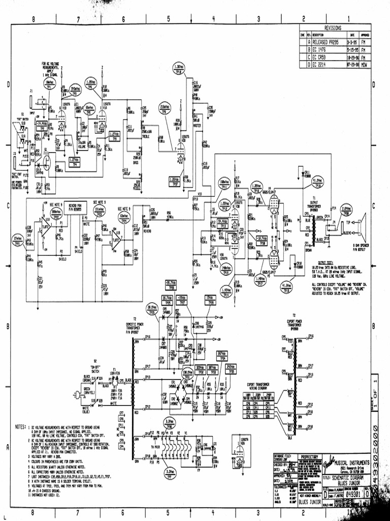 Fender Blues Junior Schematic