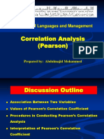 Correlation Analysis (Pearson) : Kulliyyah of Languages and Management