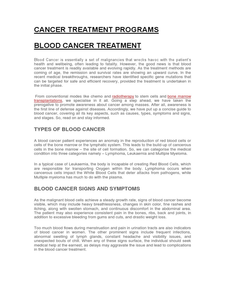 Cancer Treatment Programs | PDF | Breast Cancer | Cervical Cancer