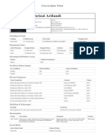 Fakhrizal Arifandi: Curriculum Vitae