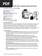 Communication and Society Course Outline