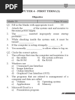 Computer 4 - First Term (1) : Objective