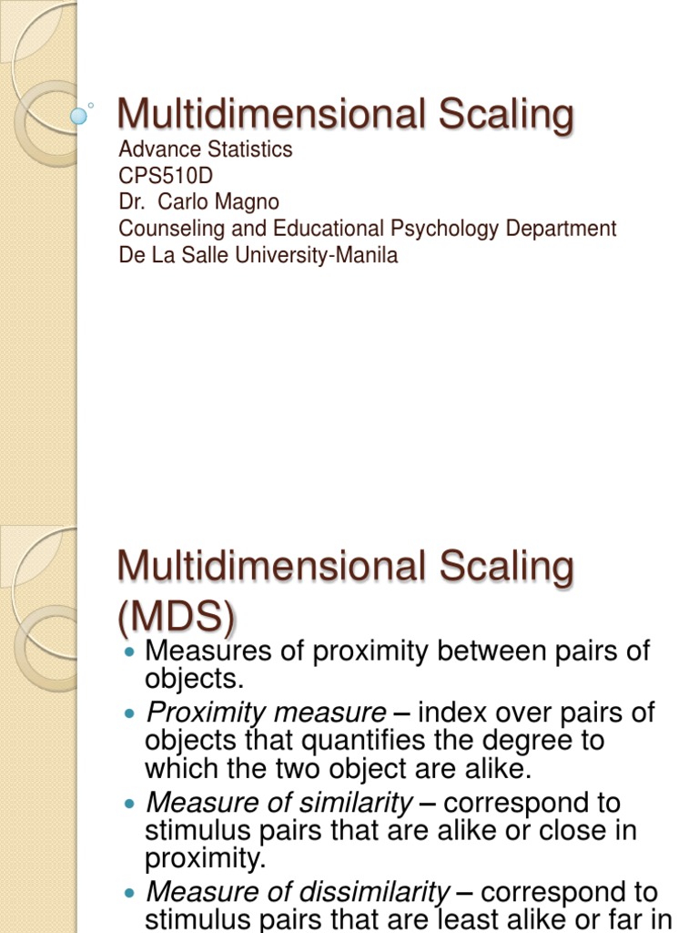Multidimensional Scaling Overview | PDF | Scientific Method | Analysis