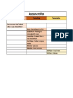 Assessment Plan: Entry-Level Formative Summative