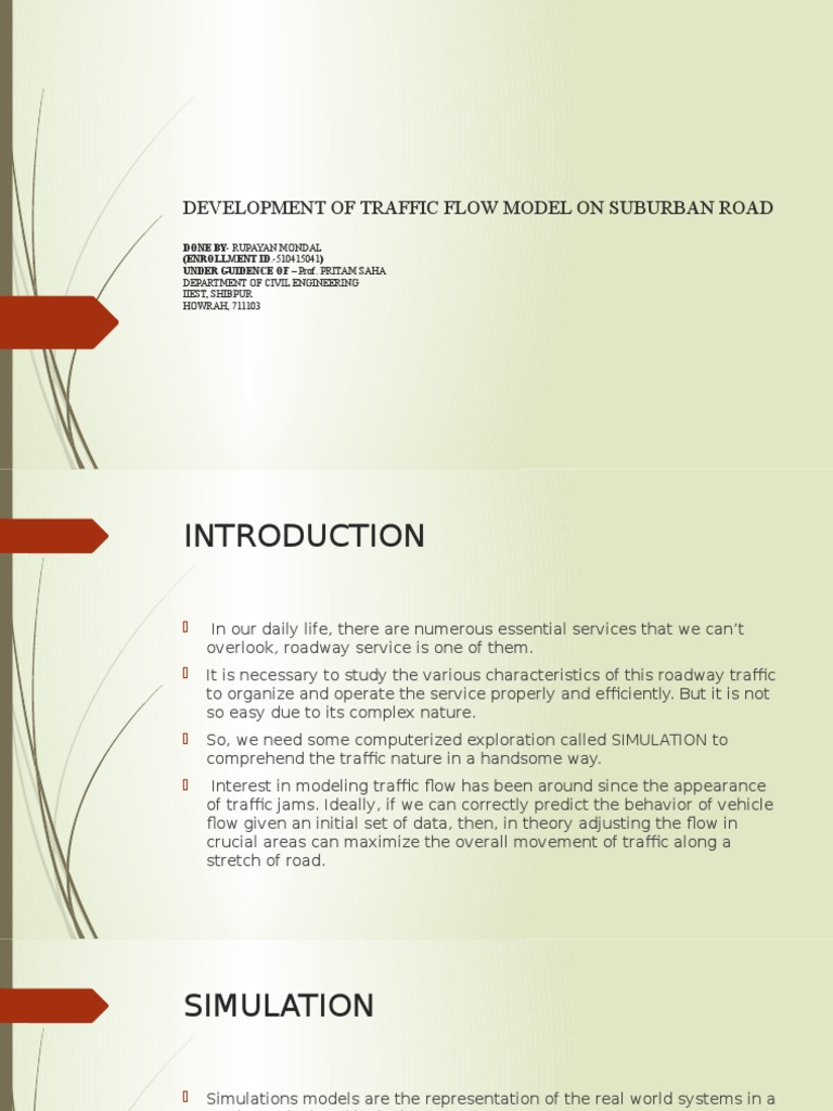Development of Traffic Flow Model On Suburban Road | PDF | Computer ...
