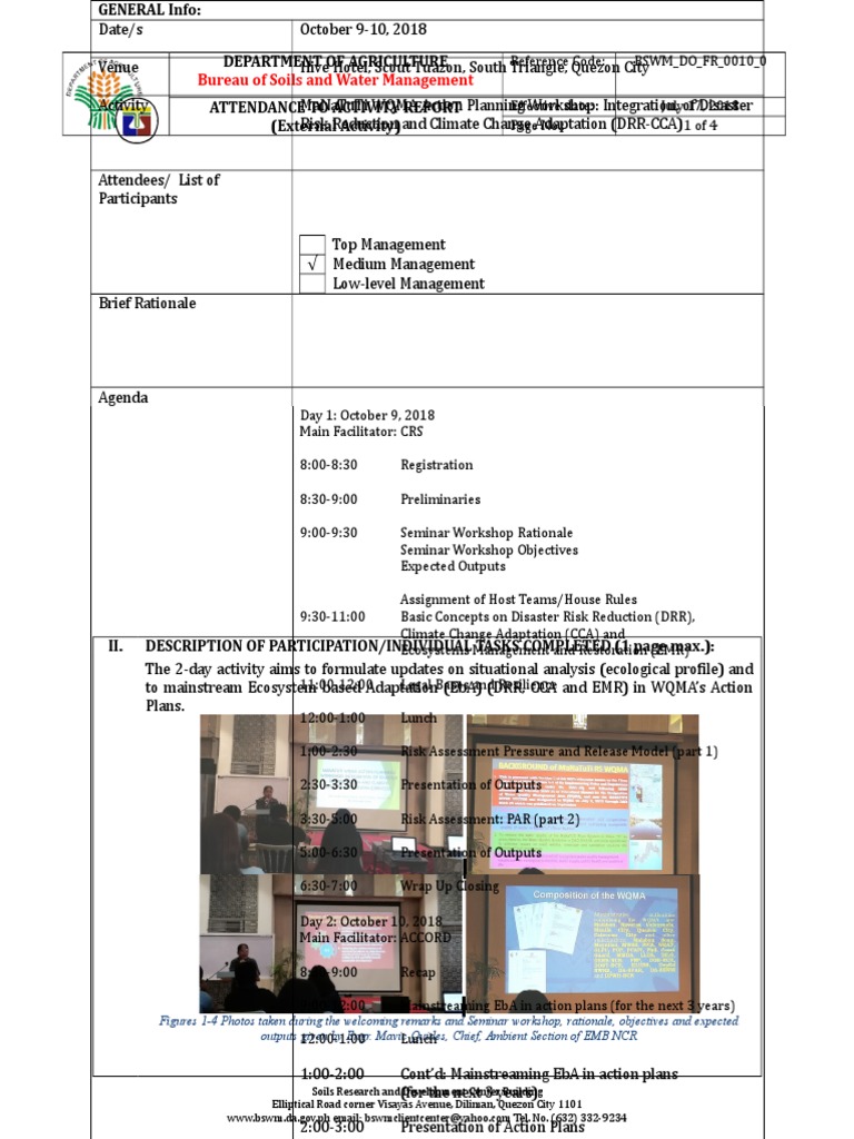MaNaTuTi WQMA Action Planning Workshop | PDF | Disaster Risk Reduction ...