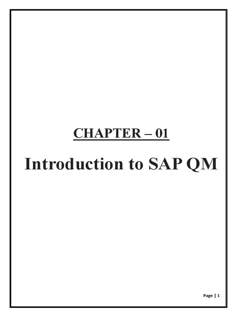 Overview of SAP QM Module | PDF | Business Process | Quality Management