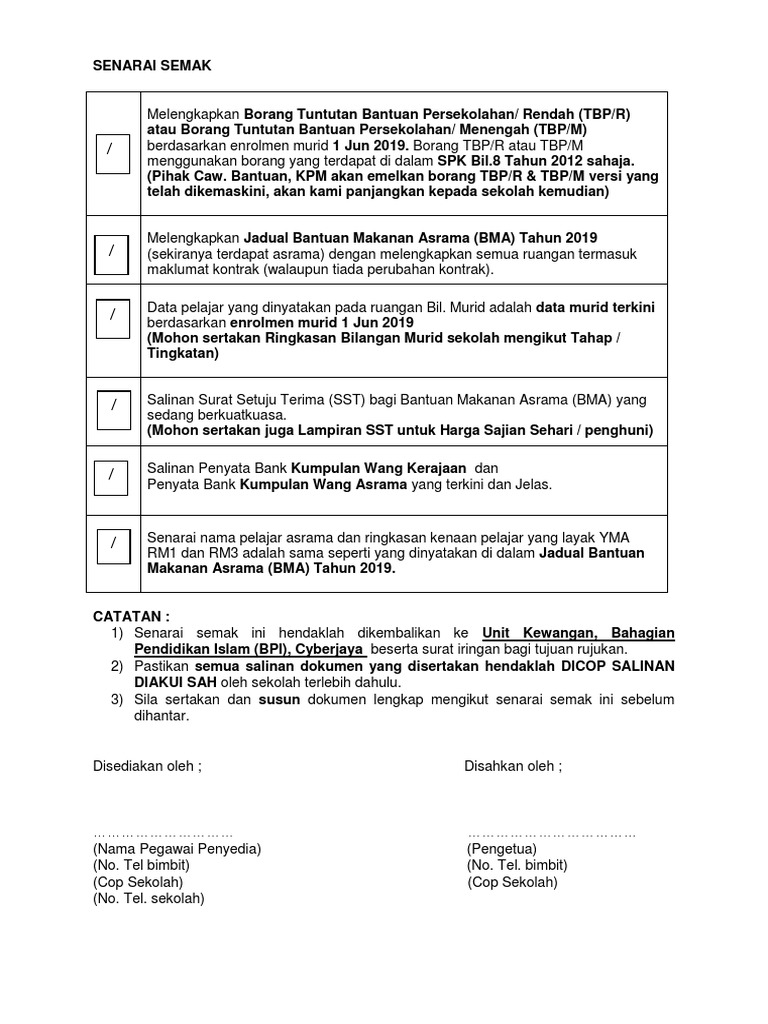 Senarai Semak Pcg Pdf
