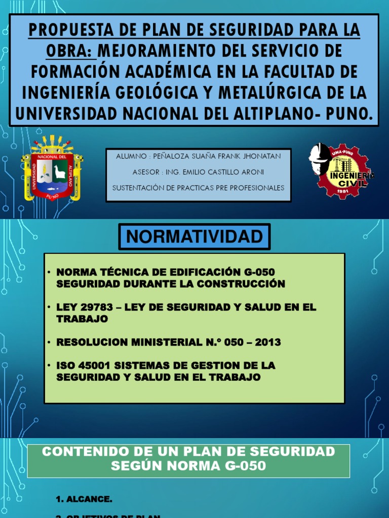 Plan de Seguridad para La Obra | PDF | Bienestar | Medicina