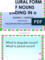 Forming Plural Nouns Ending in o