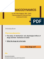Pharmacodynamics: Dr. Dwi Indria Anggraini, MSC., Spkk. Pharmacology and Pharmacy Dept. Lampung University