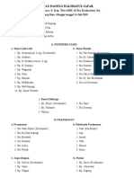 Susunan Panitia Pak Joko