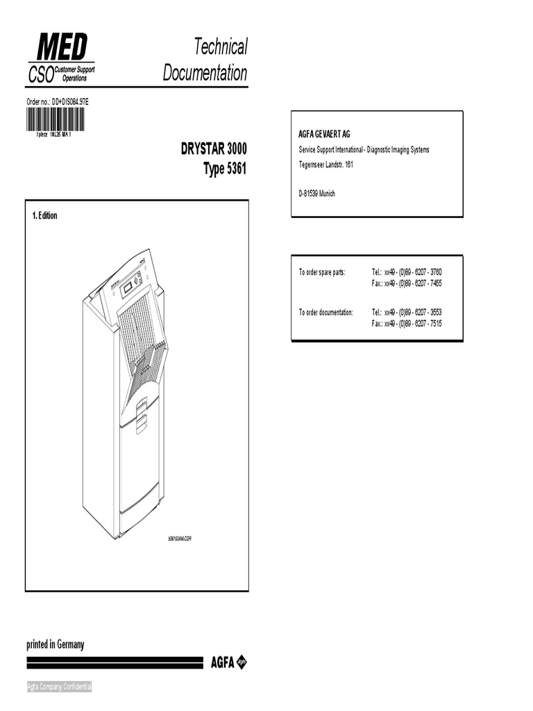 agfa drystar 3000 service manual
