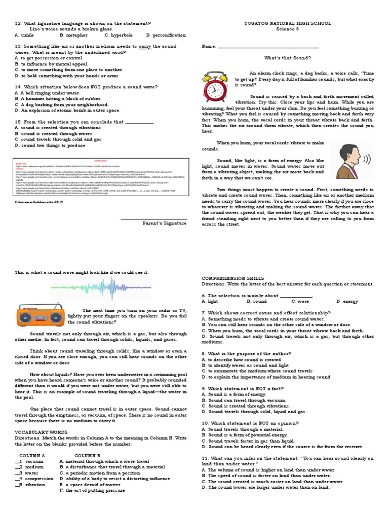 Sound Reading | PDF | Sound | Waves