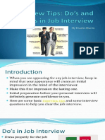 Dos and Donts in Job Interview