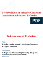 The Principles of Classroom Assesment