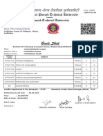 Grade Sheet: Bachelor of Technology (Computer Science Engineering), SEVENTH Semester, Nov-2018