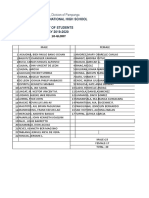 Region III, Division of Pampanga San Matias National High School List of Students SY 2019-2020