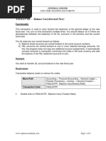 FAGLGVTR Balance Carry Forward of GL Accounts